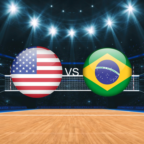 USA vs Brazil Women's Volleyball Nations League