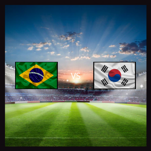 Match 54 World Cup Football 1/16 Final Brazil vs South Korea